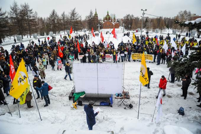 Митинг за возврат прямых выборов мэра в Челябинске