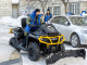Волонтеры депутата Вихарева и активисты Свердловского РЭО борются со снегом с помощью квадроциклов с ковшами