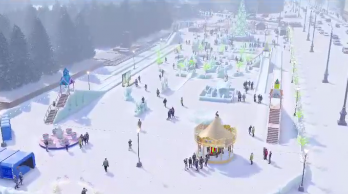Власти Челябинска показали, каким будет ледовый городок в этом году