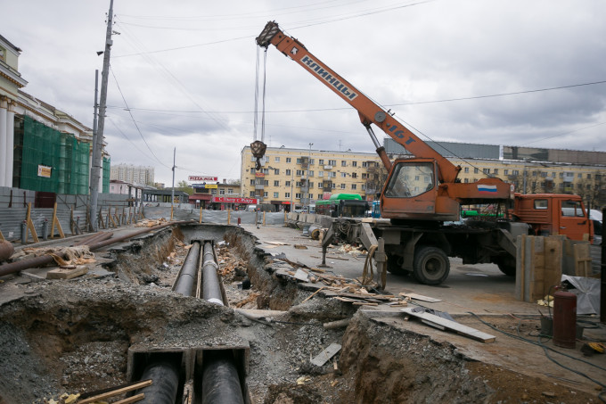 В Кургане поврежден водопровод на улице Пушкина