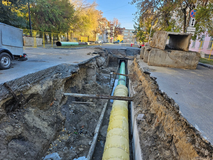 Горячая вода приходит в центр Кургана