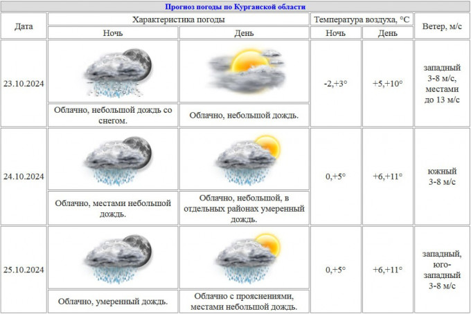 Ночами в Курганской области будет гололед